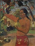 Paul Gauguin Woman Holdinga Fruit Spain oil painting artist